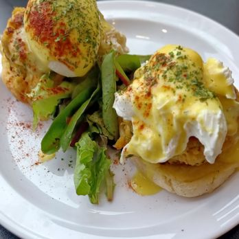 Grits and Eggs Breakfast Kitchen - Maryland Crab Cake Benedict - Breakfast & Brunch Near Me - Atlanta, Georgia