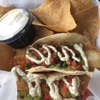Fish Head Cantina - Baja Fish tacos w/ chips and queso - American Near Me - Baltimore, Maryland