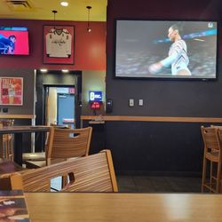 Buffalo Wild Wings - Lots of screens!! Great vibe.