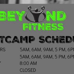 Beyond Fitness - Schedule