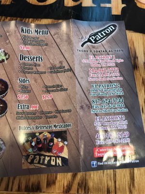 Menu photo 6 El Patron Garland, TX Menu photo 6 El Patron Garland, TX
