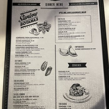 El Calamar - Menu page 3 - Mexican Near Me - Santa Ana, California