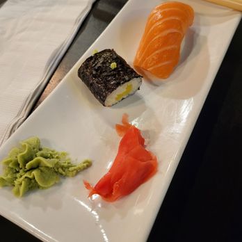 OEC Revolving Sushi Bar - Oshinki Maki and Sake Nigiri (partial) - Conveyor Belt Sushi Near Me - Anchorage, Alaska OEC Revolving Sushi Bar - Oshinki Maki and Sake Nigiri (partial) - Conveyor Belt Sushi Near Me - Anchorage, Alaska