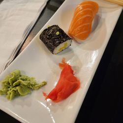 OEC Revolving Sushi Bar - Oshinki Maki and Sake Nigiri (partial)