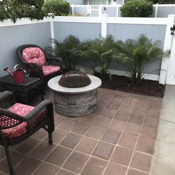 AL Lopez Landscaping - Dug up and re-leveled/re-sealed existing pavers. Planted 3 beautiful and healthy pigmy palms. - Landscaping Near Me