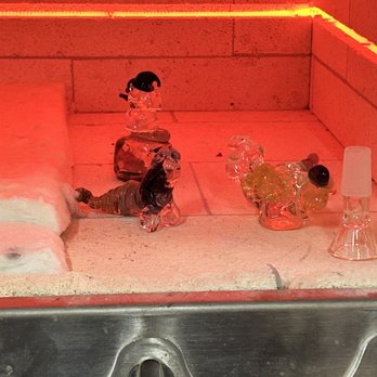 The Glass Factory - Glass creations in the kiln. - Glass Blowing Near Me - Gainesville, Florida