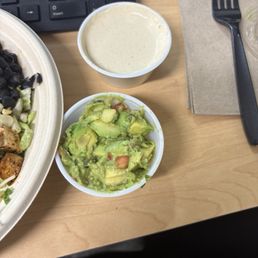 Avocado and dressing Avocado and dressing