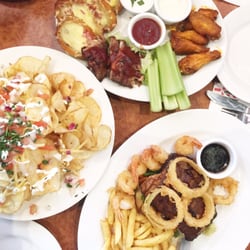 T.G.I Friday's - Southwest potato twists + Jack Daniels steak, ribs & shrimp + Fridays Three For All.