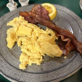 Michael D's Eatery - From the Barbara D's combo: scrambled eggs with bacon. Bacon has great flavor. - American Near Me - Coeur d'Alene, Idaho Michael D's Eatery - From the Barbara D's combo: scrambled eggs with bacon. Bacon has great flavor. - American Near Me - Coeur d'Alene, Idaho