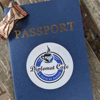 Diplomat Cafe and Bakery - a passport and a chocolate bar - Modern European Near Me - Goshen, New York Diplomat Cafe and Bakery - a passport and a chocolate bar - Modern European Near Me - Goshen, New York