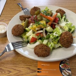 Nineveh salad with a side of heavenly falafel.