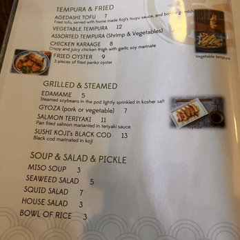 Sushi Koji - Kitchen Appetizer Menu - Japanese Near Me - Vienna, Virginia