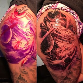 Sick Ink - Done 2.17.16 - solar system, first session on this tattoo.. Still needs color but I'm already in love - Tattoo Near Me - Whitehall, Pennsylvania