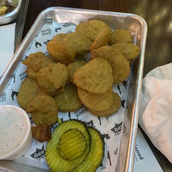 Graze by Travail - Fried pickles with a side of sweet pickles and spicy ranch - Food Court Near Me - Minneapolis, Minnesota Graze by Travail - Fried pickles with a side of sweet pickles and spicy ranch - Food Court Near Me - Minneapolis, Minnesota