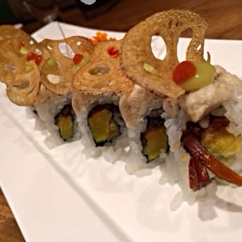 Shizen - Open Invitation: pumpkin tempura, spiced burdock, faux crab meat, renkon chips | $13 - Sushi Bars Near Me - San Francisco, California Shizen - Open Invitation: pumpkin tempura, spiced burdock, faux crab meat, renkon chips | $13 - Sushi Bars Near Me - San Francisco, California