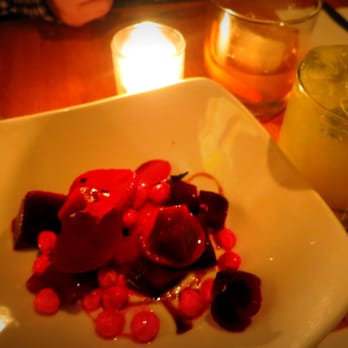 Traif - beets, pomegrante, strawberries, mozzarella salad - New American Near Me - Brooklyn, New York Traif - beets, pomegrante, strawberries, mozzarella salad - New American Near Me - Brooklyn, New York