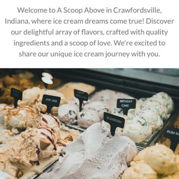 A Scoop Above - Deceptive advertising if this is on your website... Just a stock photo.. just kinda odd. - Ice Cream & Frozen Yogurt Near Me - Crawfordsville, Indiana A Scoop Above - Deceptive advertising if this is on your website... Just a stock photo.. just kinda odd. - Ice Cream & Frozen Yogurt Near Me - Crawfordsville, Indiana