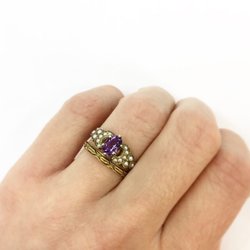 Arcadian Antiques - Looking for a non-Diamond Engagement Ring? Come into our shop and browse our Vintage Gemstone Engagement Rings and Vintage Wedding Bands.
