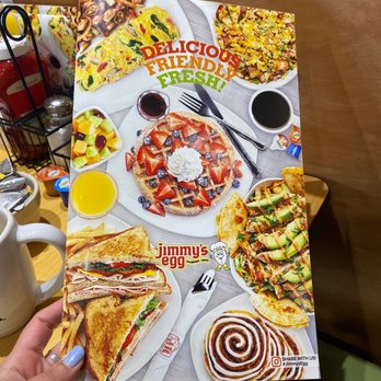 Jimmy's Egg - a person holding a cookbook - Breakfast & Brunch Near Me - Mission, Texas Jimmy's Egg - a person holding a cookbook - Breakfast & Brunch Near Me - Mission, Texas