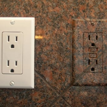Switchplate Lady - Before and after, custom painted switchplate to match granite back splash in kitchen. - Home Decor Near Me Switchplate Lady - Before and after, custom painted switchplate to match granite back splash in kitchen. - Home Decor Near Me