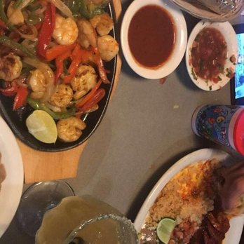 Murrietas - Our whole lunch...camarones a la diabla, shrimp fajitas and a Cadillac Margarita - Mexican Near Me - Sparks, Nevada