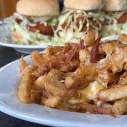 Blackjack Mulligans - Boiler Maker Fries & Buffalo Chicken Sliders