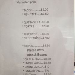 Lupita's Taqueria - Menu