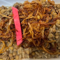 Laziz Lebanese Cuisine - Mujadarra with caramelized onion