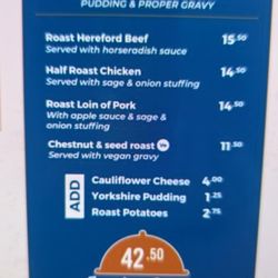 The Sun On the Hill - Sunday Supper Menu