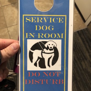 Hampton Inn Ellenton/Bradenton - I was there turning in a guide dog puppy to the guide dog school (Southeastern Guide Dogs), so they gave me this sign to hang on my door! - Hotels Near Me - Ellenton, Florida