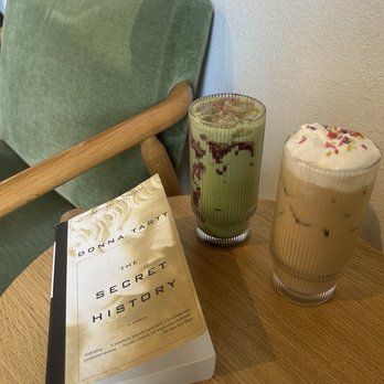 Abode Coffee - Berry cobbler matcha & cake batter latte - Coffee & Tea Near Me - Wildomar, California