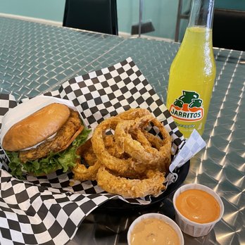 Blissful Burgers - The OG, Onion Rings, Fry Sauce, Bliss Sauce - Vegan Near Me - San Antonio, Texas Blissful Burgers - The OG, Onion Rings, Fry Sauce, Bliss Sauce - Vegan Near Me - San Antonio, Texas
