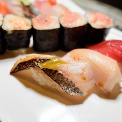Zeppelin - Their sushi special!!!   6 piece roll + 7 pieces of chef's choice nigiri for $27.50. Such a good deal!