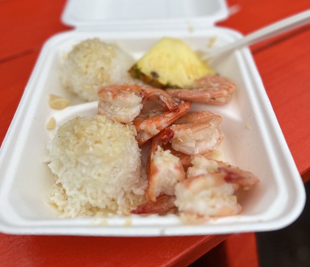 Food from Tanaka Kahuku Shrimp