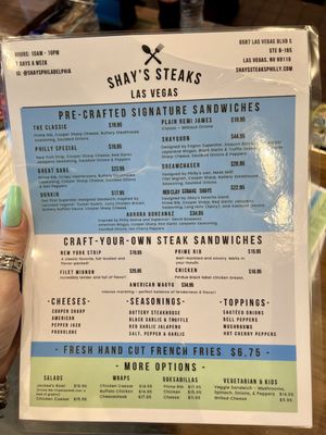 Menu photo 3 Shay's Steaks Paradise, NV Menu photo 3 Shay's Steaks Paradise, NV