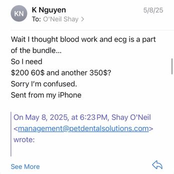 Pet Dental Solutions - Here it is when I corrected the manager here at PDS. Like hello aren't you the manager? Before pressing send maybe proofread? - Veterinarians Near Me - Huntington Beach, California Pet Dental Solutions - Here it is when I corrected the manager here at PDS. Like hello aren't you the manager? Before pressing send maybe proofread? - Veterinarians Near Me - Huntington Beach, California