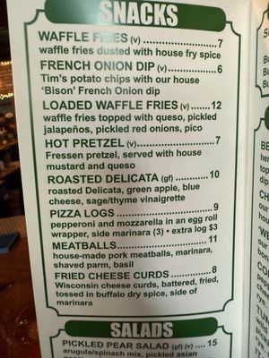 Menu photo 3 Tinker Tavern Portland, OR
