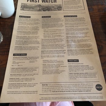 First Watch - Regular menu - Breakfast & Brunch Near Me - Sarasota, Florida First Watch - Regular menu - Breakfast & Brunch Near Me - Sarasota, Florida