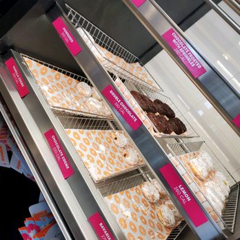 Dunkin' - a variety of donuts in a display case - Coffee & Tea Near Me - Marianna, Florida Dunkin' - a variety of donuts in a display case - Coffee & Tea Near Me - Marianna, Florida