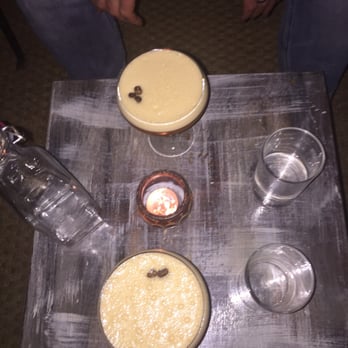 The Plotting Parlour - Espresso Martinis - one vanilla and one salted caramel! - Cocktail Bars Near Me - Brighton, ESX