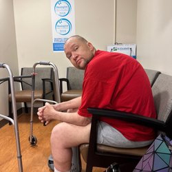 Saint Elizabeth Wound Care - Looking at my hubby.