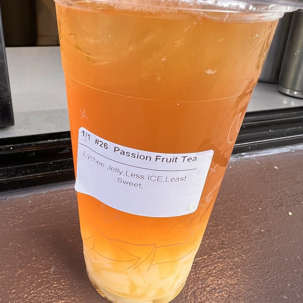 Tea Heart - Passion fruit tea with lychee jelly - Shaved Snow Near Me - Pleasanton, California Tea Heart - Passion fruit tea with lychee jelly - Shaved Snow Near Me - Pleasanton, California