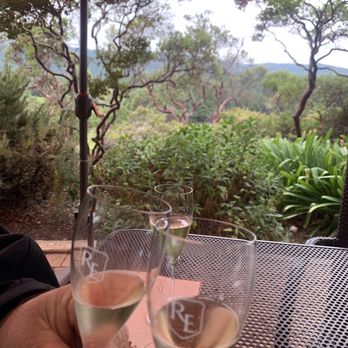 Roederer Estate - Tasty glass of Multi Vintage with a beautiful view - Wineries Near Me - Philo, California