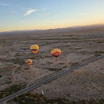 Rainbow Ryders Hot Air Balloon Ride - Coming down  for a landing - Hot Air Balloons Near Me - Glendale, Arizona