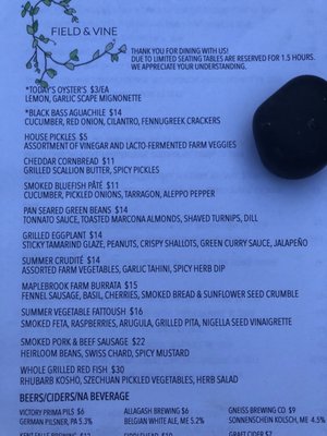 Menu photo 7 Field & Vine Somerville, MA