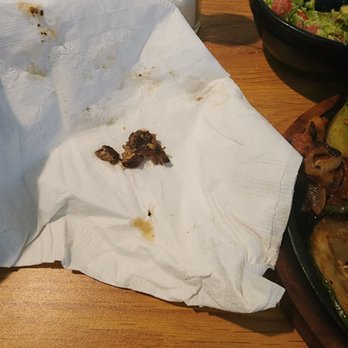La Perla Tapatía Mexican Restaurant - Meat found in my vegetarian fajitas - Latin American Near Me - Eustis, Florida