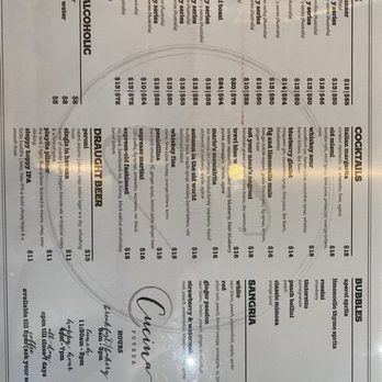 Cucina Povera - Menu - 8/2026 - Italian Near Me - Coral Gables, Florida