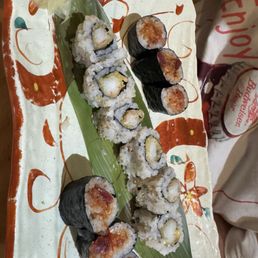 Spicy Tuna Roll and Shrimp Tempura Roll Spicy Tuna Roll and Shrimp Tempura Roll
