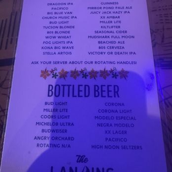 The Landing - Beer Menu - Tacos Near Me - Oro Valley, Arizona The Landing - Beer Menu - Tacos Near Me - Oro Valley, Arizona