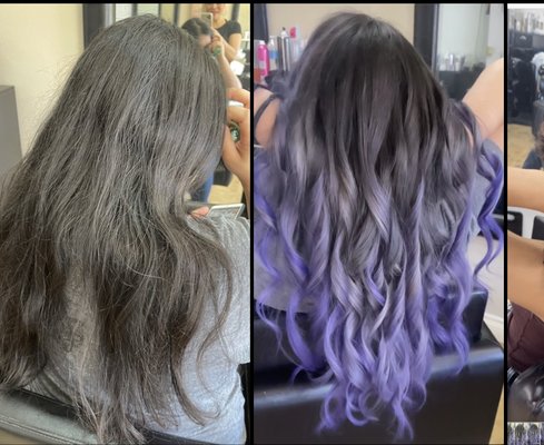 Balayage - We did a balayage for all these customers with umbre. Balayage - We did a balayage for all these customers with umbre.
